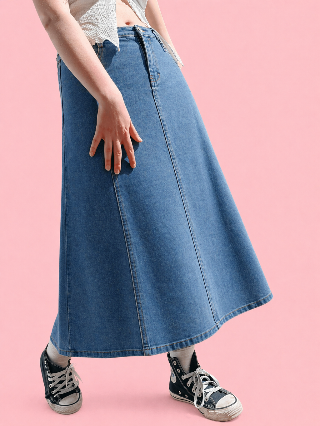 Jupe longue en jean